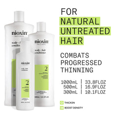 Creamy conditioner texture pouring from bottle for Nioxin and easy detangling