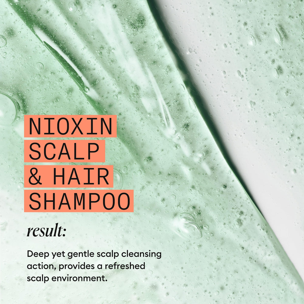 NIOXIN in shower with person rinsing hair for real‑life usage benefit