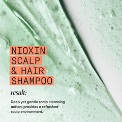 NIOXIN in shower with person rinsing hair for real‑life usage benefit