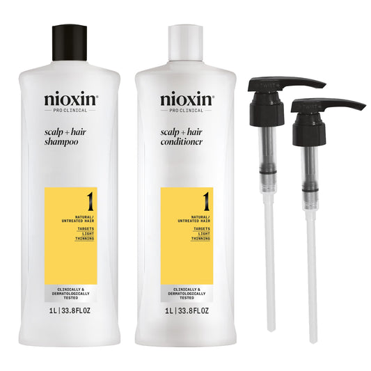 NIOXIN front packaging showing duo set and benefits