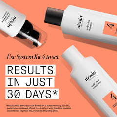 NIOXIN being applied to scalp demonstrating targeted delivery and thicker look