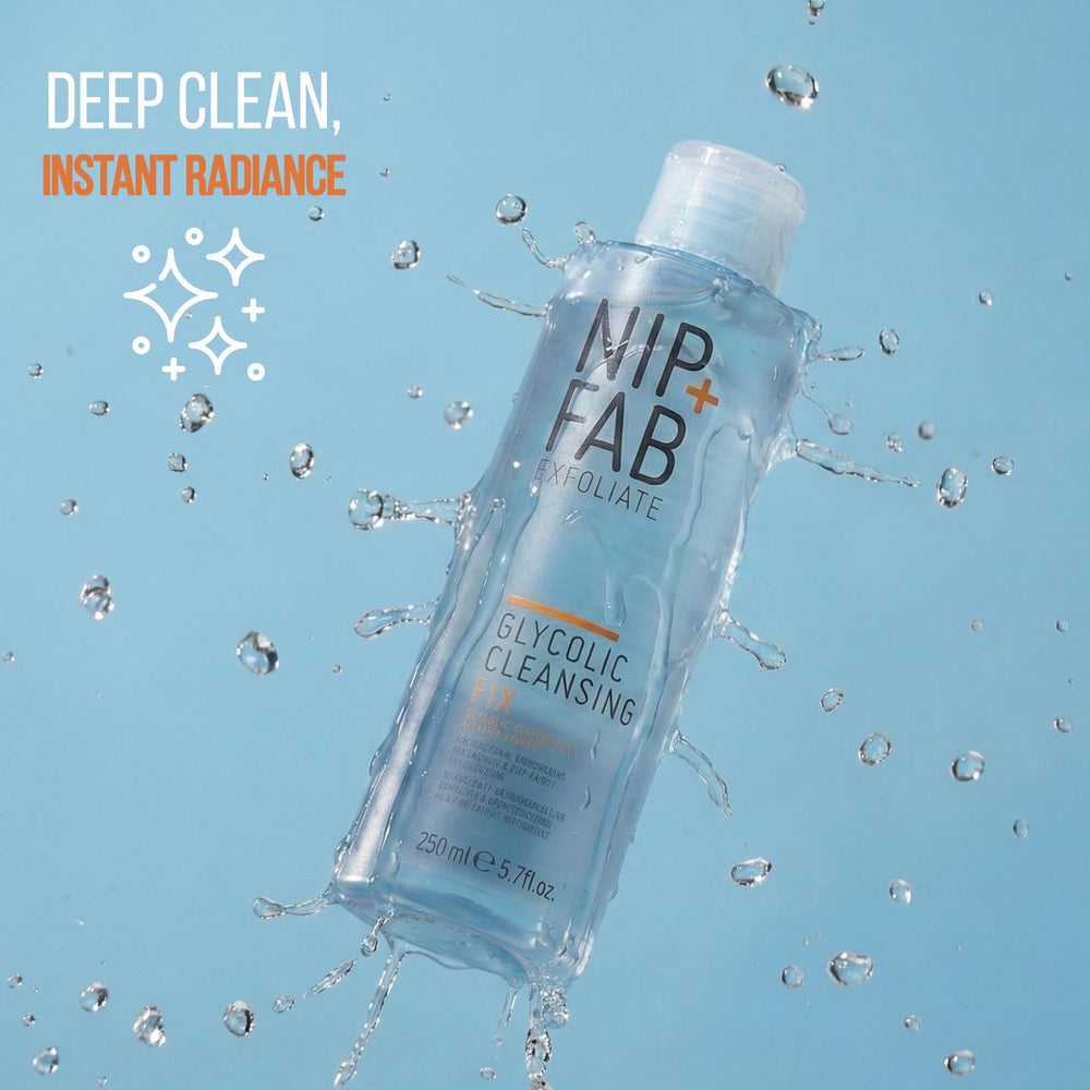 Nip+Fab before and after illustration showing improved texture benefit