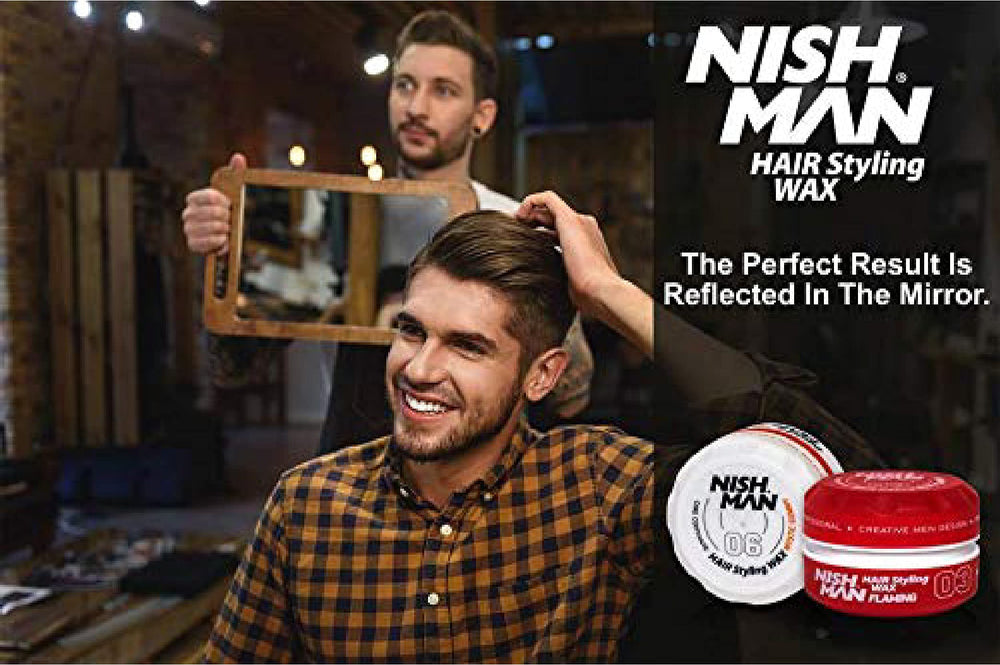 Nishman applied to damp hair highlighting flexible styling benefit