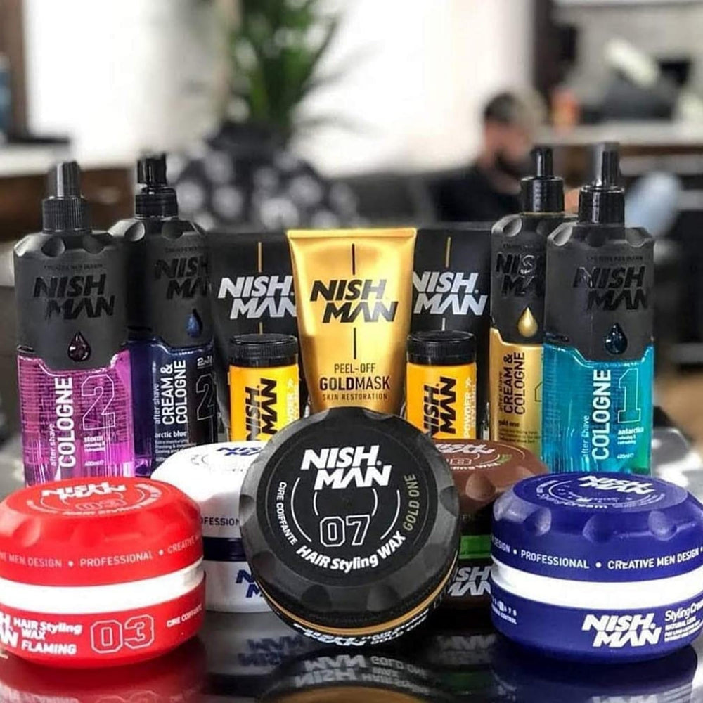 nishman product being applied by hand for quick styling and strong hold benefit