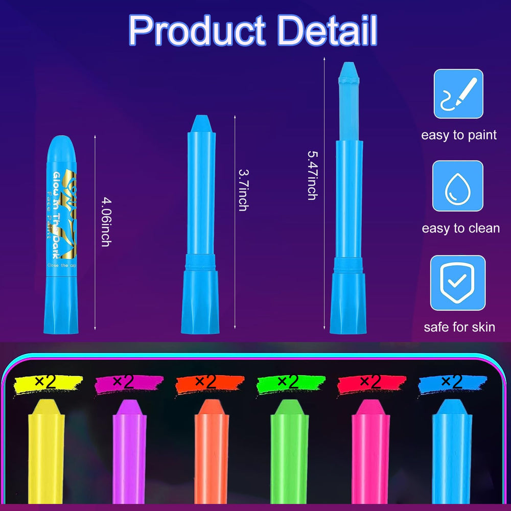 NIUEFH array of opened neon sticks displaying color range for creative designs