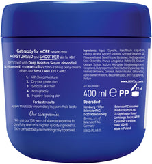 NIVEA almond oil tub on bathroom shelf lifestyle scene for daily routine benefit
