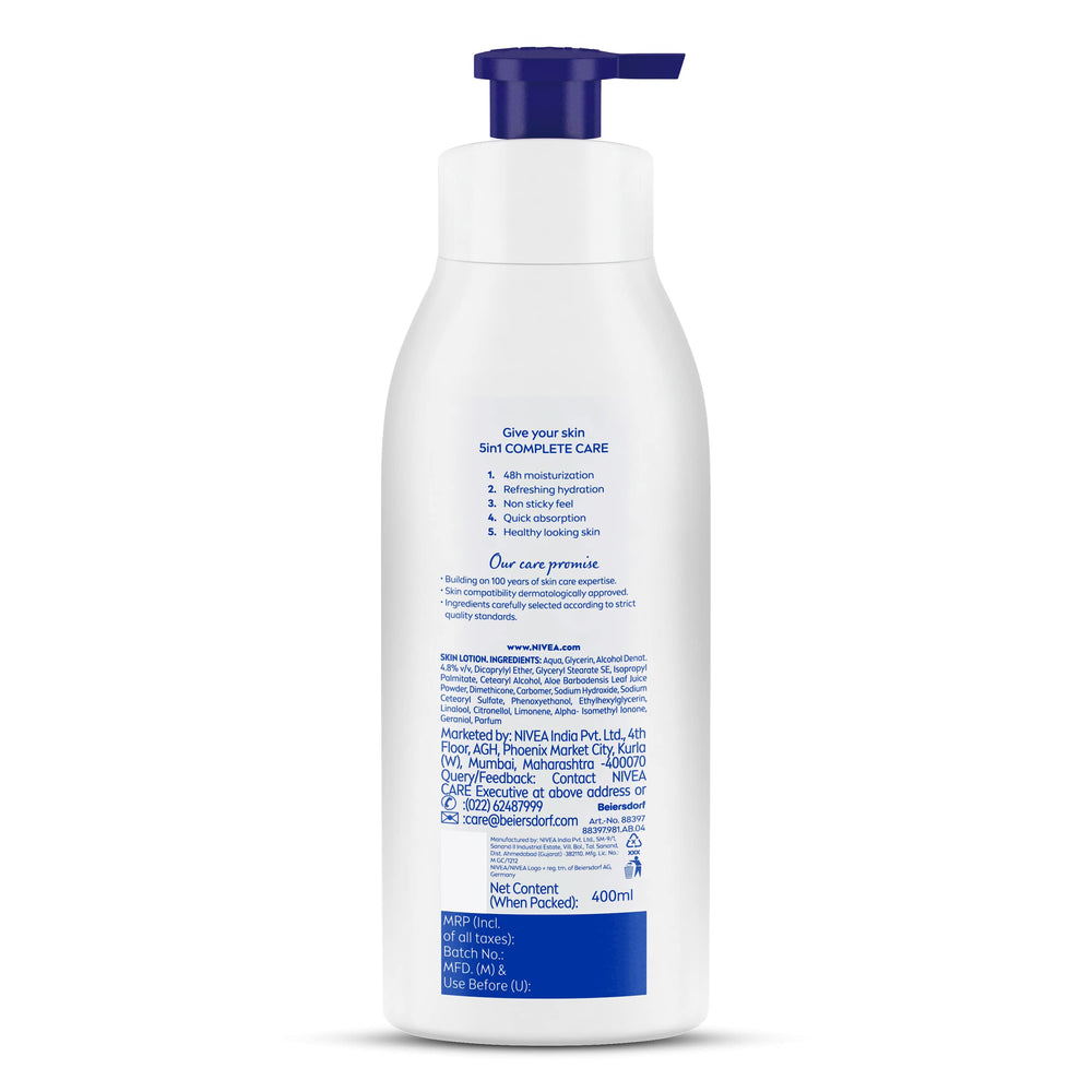 NIVEA aloe hydration bottle in bathroom setting showing everyday routine and practical use