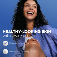 Close-up of NIVEA bottle label highlighting key ingredients