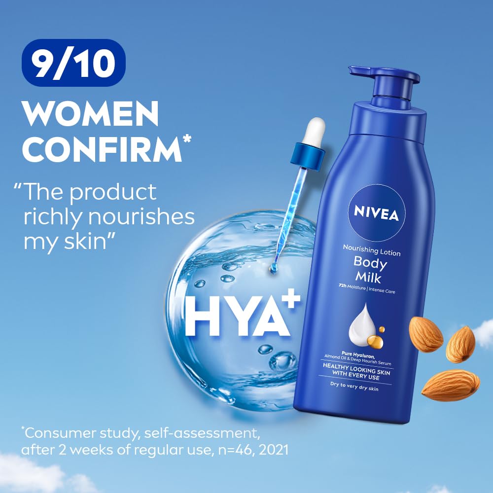 NIVEA bottle side label showing ingredient and product information