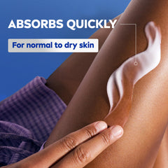 NIVEA applied on forearm demonstrating instant smoothness and hydration
