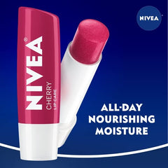 NIVEA lip balm inside a purse showing portability and on-the-go hydration