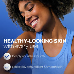 NIVEA cocoa butter ingredient visual highlighting nourishing emollience