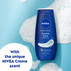 NIVEA creamy lather texture on palm demonstrating rich foam and gentle cleansing