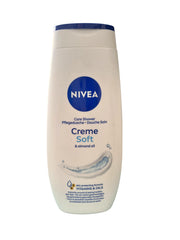 NIVEA bottle front view showing label and 250ml size, promotes gentle nourishment