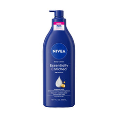 NIVEA front pump bottle showing packaging and easy dispensing benefit