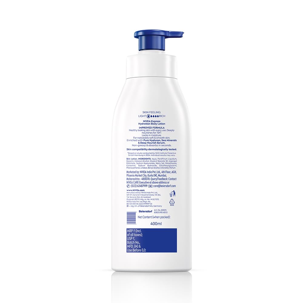 NIVEA lotion on bathroom shelf in lifestyle scene suggesting daily routine convenience