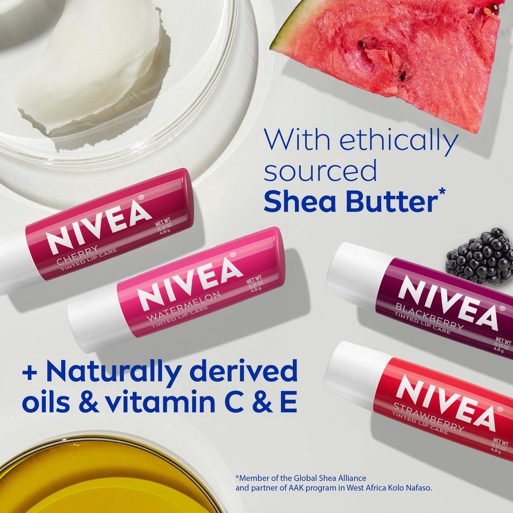 NIVEA four sticks laid flat beside a ruler for size comparison and easy portability
