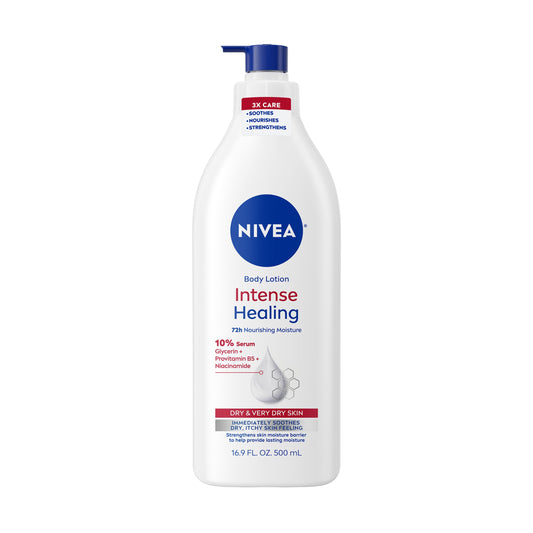 NIVEA front packaging showing bottle and benefits for quick selection