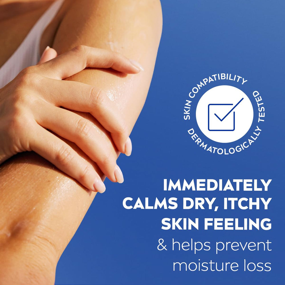 NIVEA applied to hands demonstrating immediate relief and softer skin benefit
