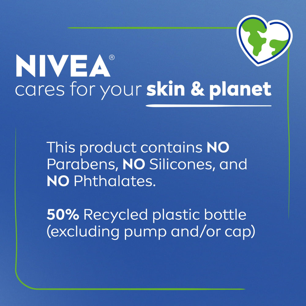 NIVEA ingredient label close-up showing dermatologically tested formula