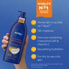 NIVEA lotion texture on skin highlighting smooth, non-greasy finish