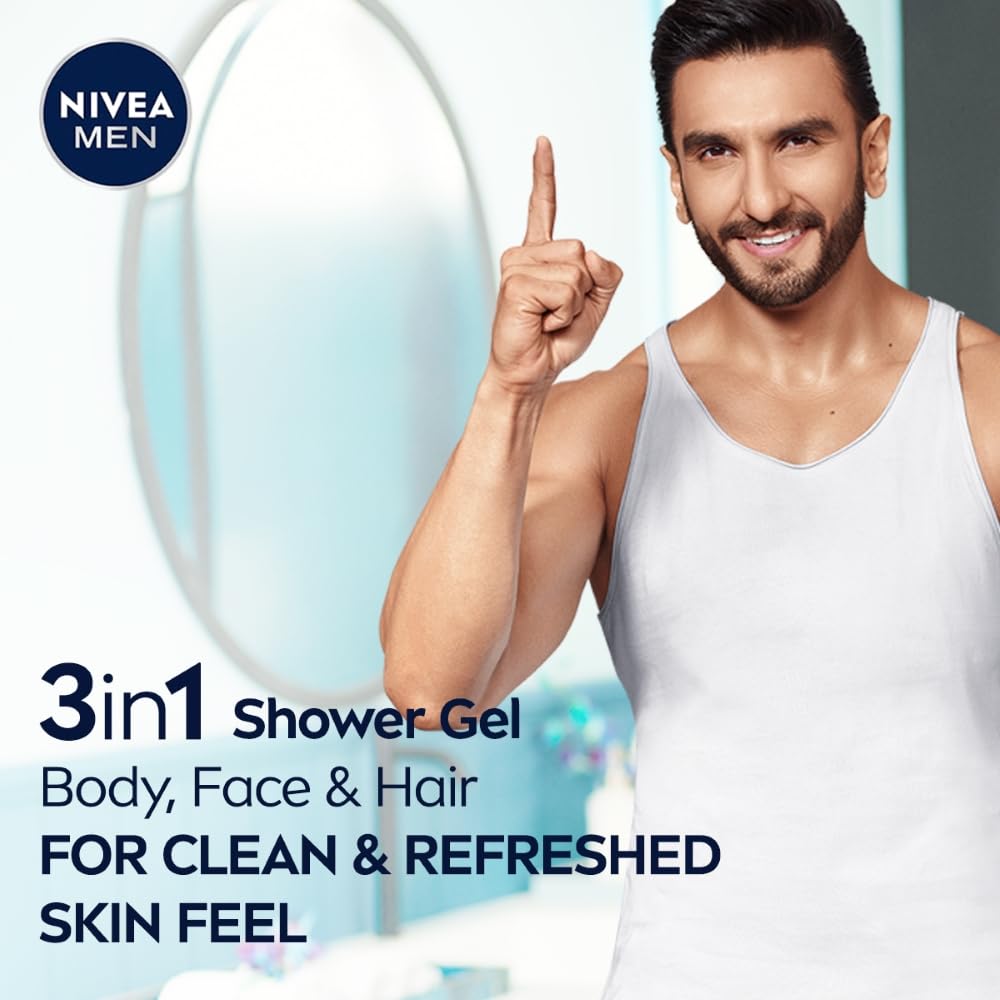 NIVEA MEN foam texture close-up demonstrating rich lather and cleansing power