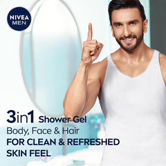 NIVEA MEN foam texture close-up demonstrating rich lather and cleansing power