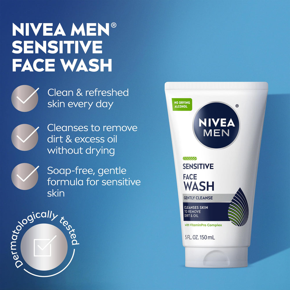 NIVEA MEN foam texture close-up demonstrating mild lather and easy rinse