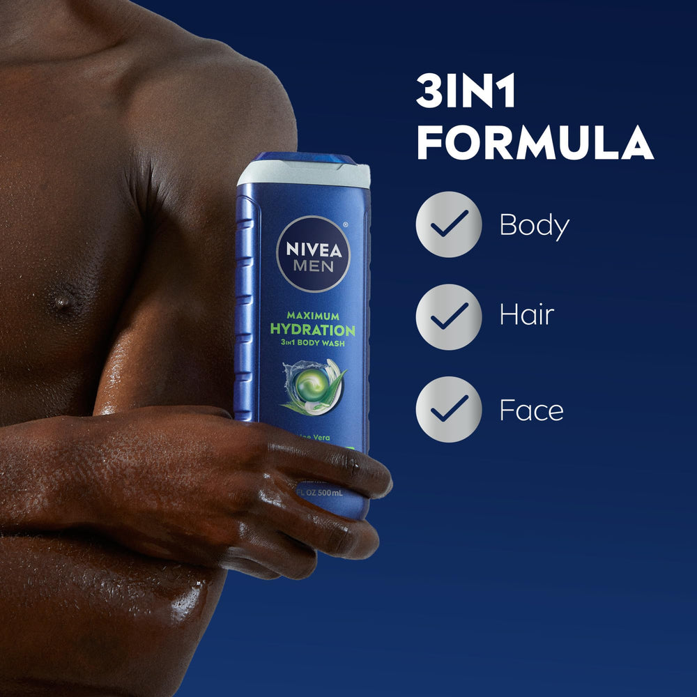 NIVEA MEN gel texture with visible aloe for soothing hydration benefit