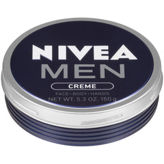 NIVEA MEN front tin showing brand and compact design for easy use