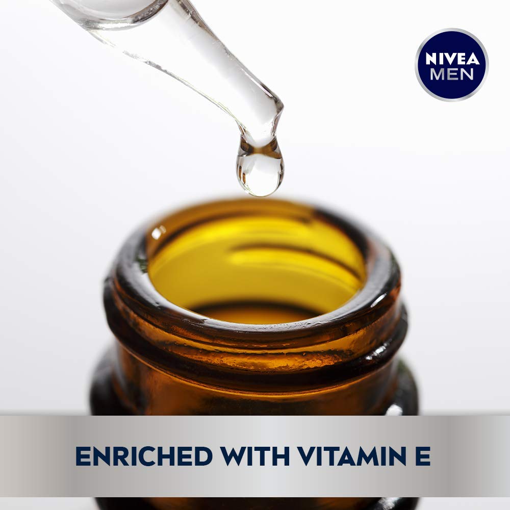 NIVEA MEN label detail highlighting brand and fragrance notes benefit