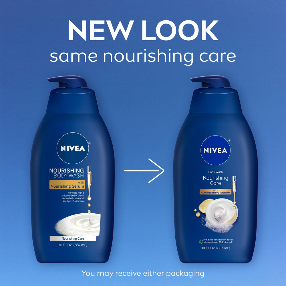 NIVEA pump top dispensing body wash for easy controlled use