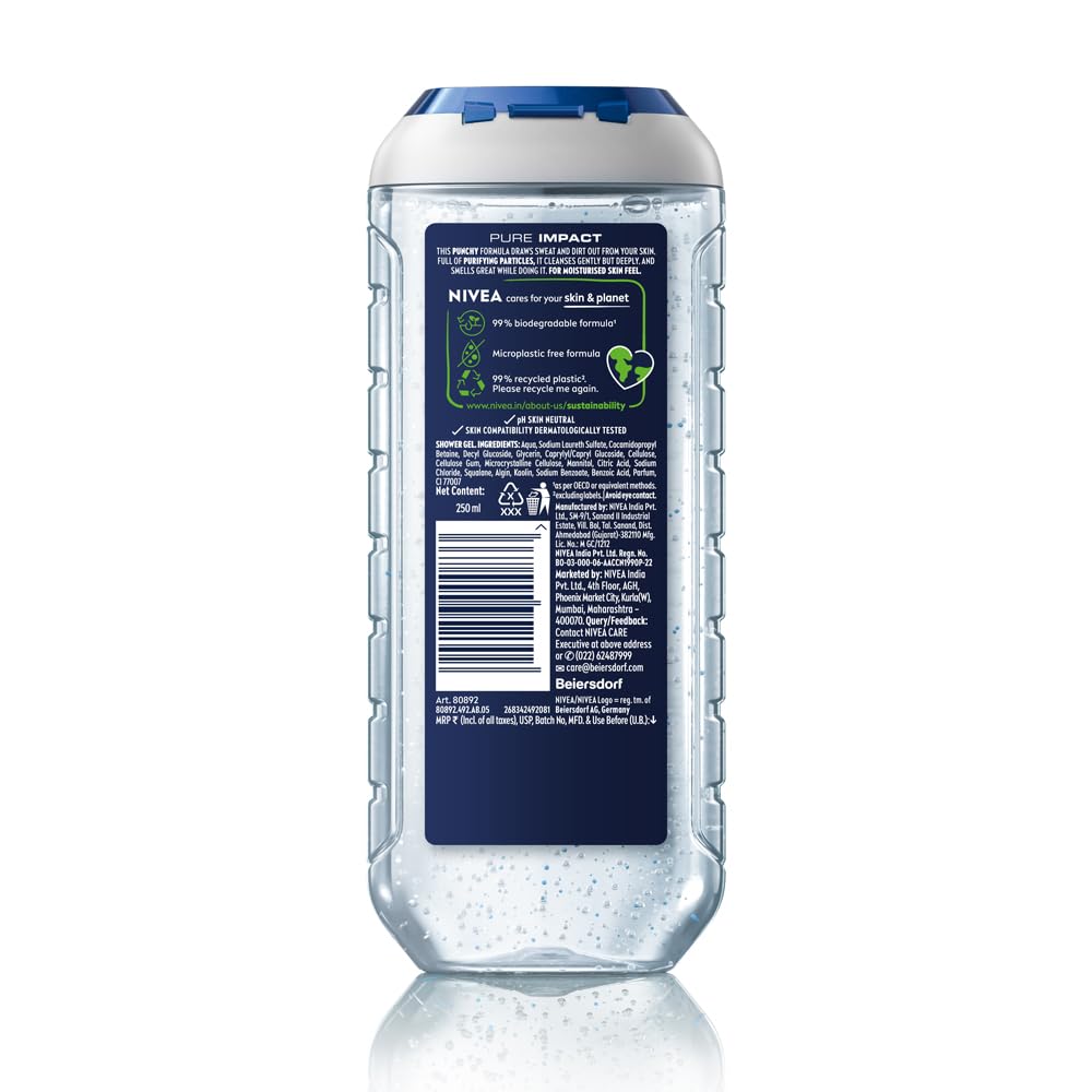 NIVEA bottle on bathroom shelf in a styled setting for everyday routine