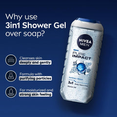 NIVEA dispensing gel onto hand illustrating easy controlled pump use benefit