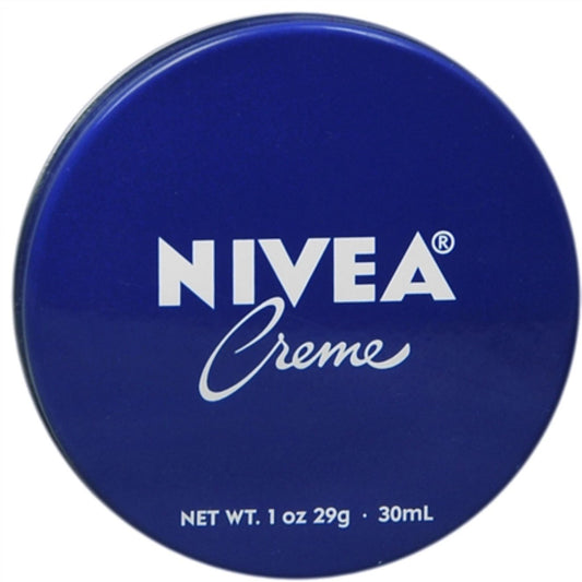NIVEA front tin showing compact 1 oz pack for easy travel