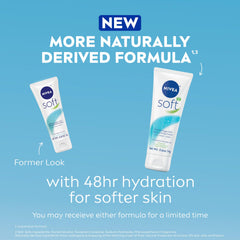 NIVEA soft open cap with cream texture demonstrating fast absorption benefit