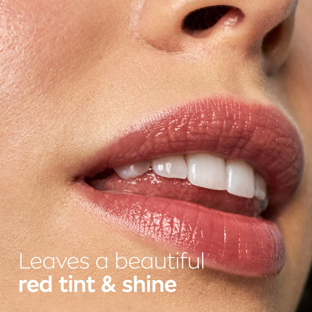 NIVEA swatch of strawberry tint on skin showing subtle color