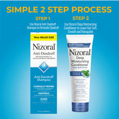 Nizoral shampoo label close-up highlighting ketoconazole 1% for effective treatment