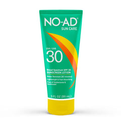 NO-AD front packaging 3oz bottle showing SPF 30 benefit