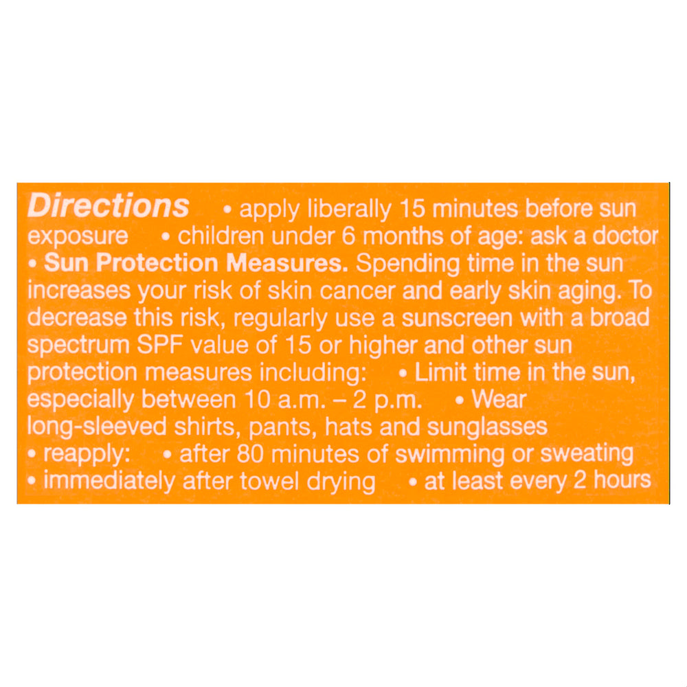 NO-AD ingredient label closeup showing Vitamin E and aloe benefits
