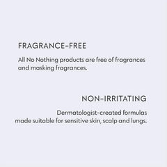 No Nothing creamy lather on hair demonstrating gentle cleansing benefit