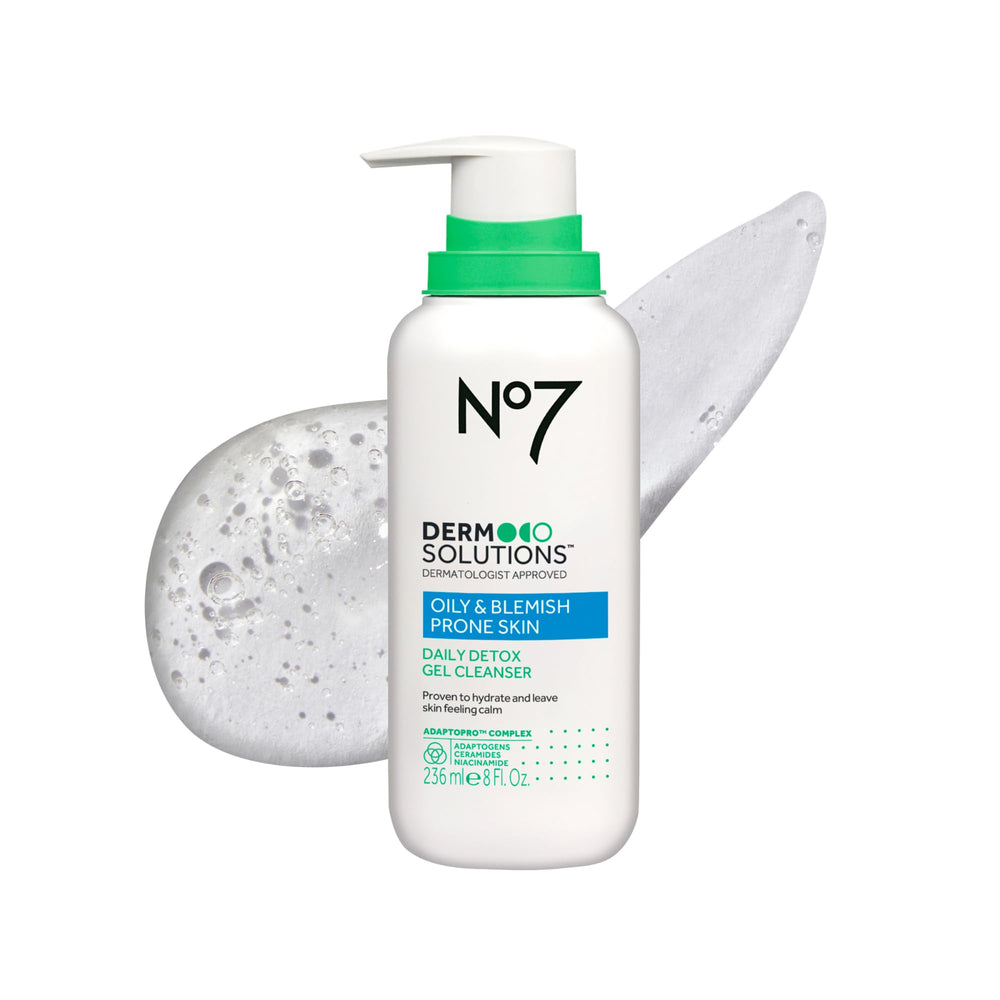 No7 bottle front view showing label and clean design for trusted skincare