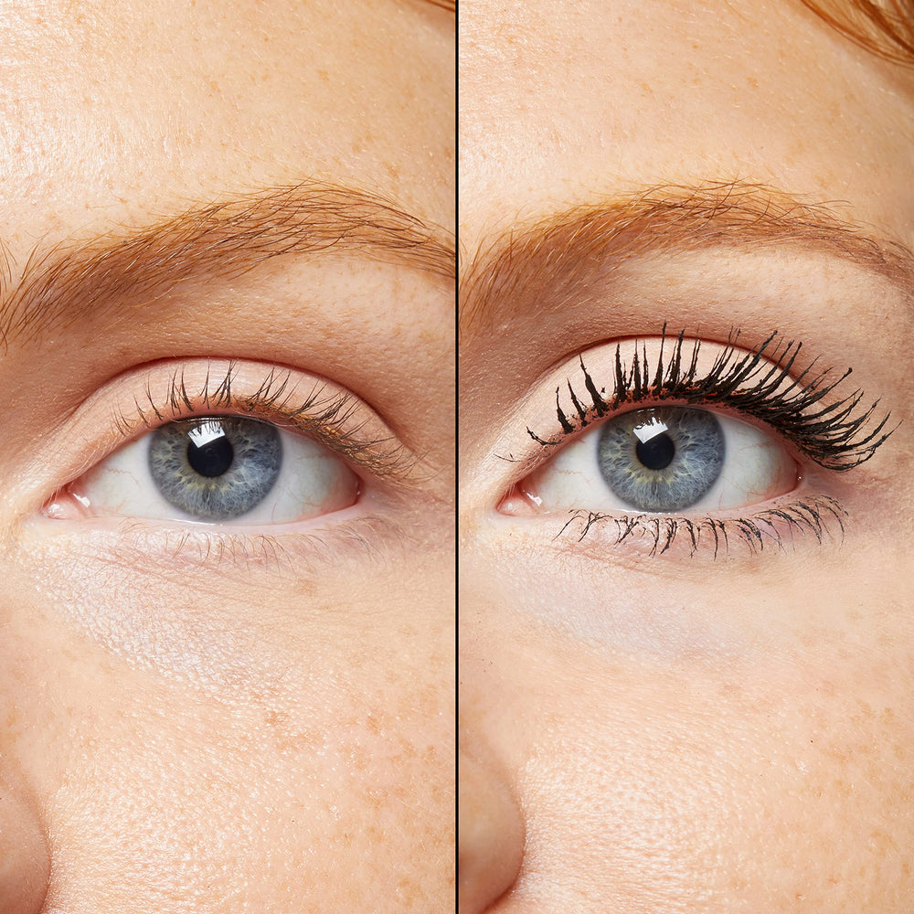 No7 full 360 mascara in use on lashes demonstrating lifted volumized effect