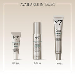 No7 Future Renew beside night cream on vanity illustrating evening routine benefit