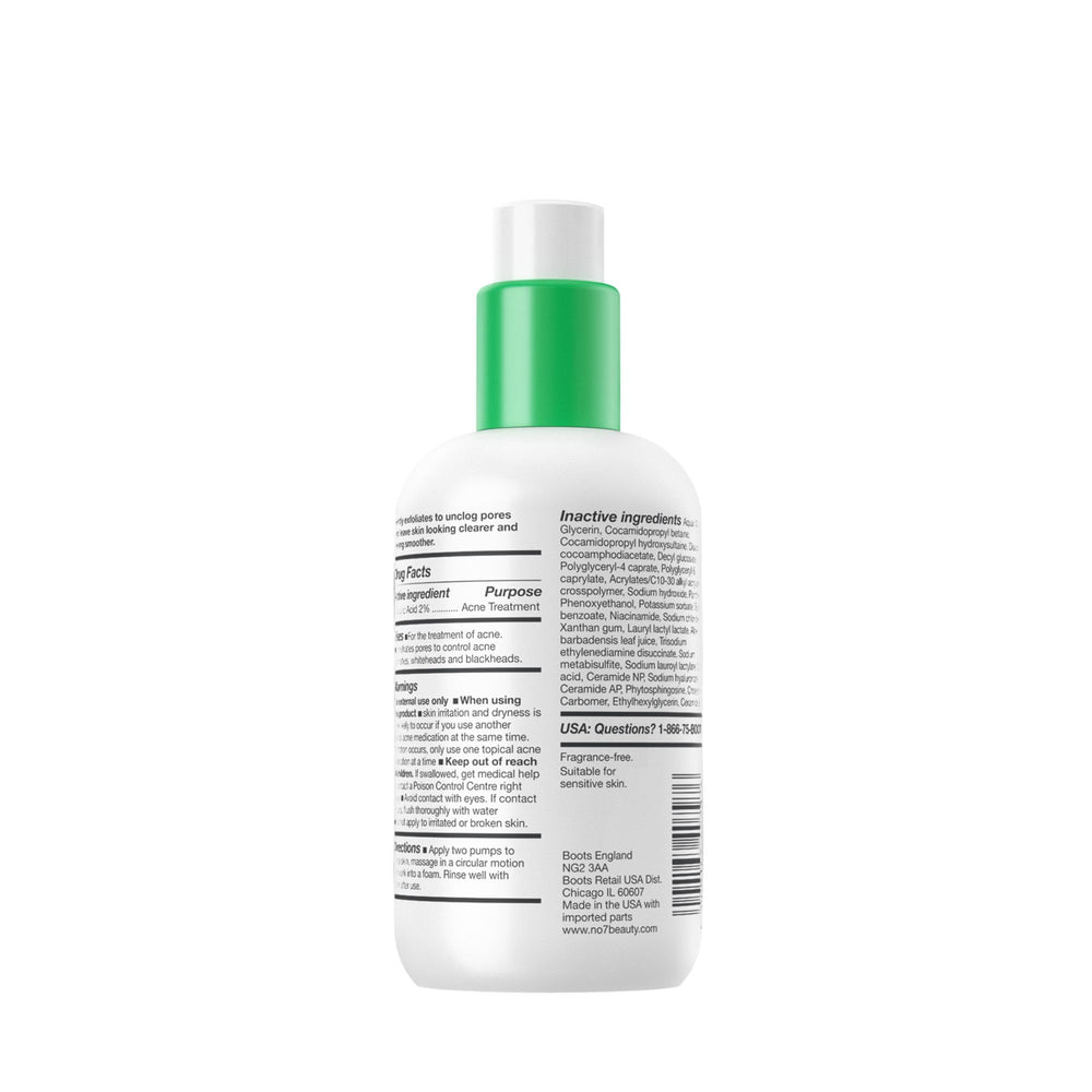 No7 packaging label detail showing fragrance-free formula benefit