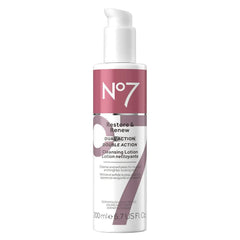 No7 front bottle view showing branding and anti-aging cleanser