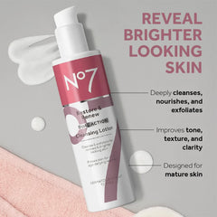 No7 dispensing lotion from pump demonstrating easy application