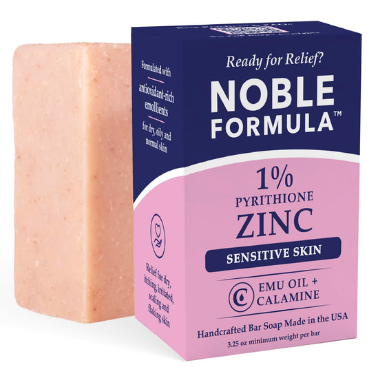 Noble Formula front packaging of the soap bar showing product benefits and size