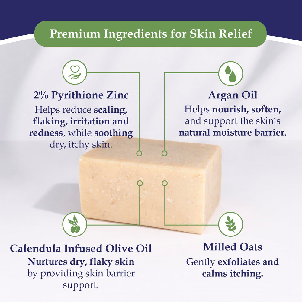 Noble Formula soap in use on washcloth showing gentle, effective cleansing