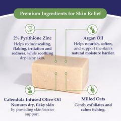 Noble Formula soap in use on washcloth showing gentle, effective cleansing